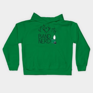 I love my band nerd green Kids Hoodie